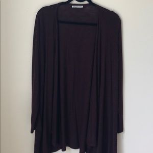 AE Burgundy Long Cardigan